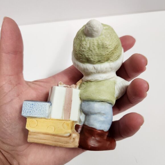 Vintage Homco Christmas 5556 Porcelain Christmas Children Boy & Girl Figurines - Picture 10 of 12